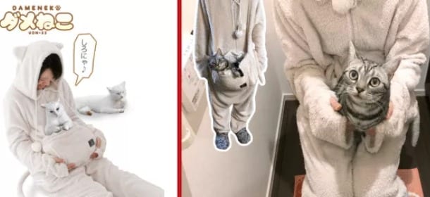Meowgaroo tuta porta gatto: dopo la felpa, un nuovo accessorio moda in 3 colori
