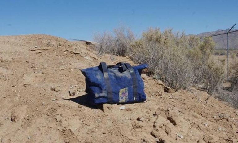 Cane rinchiuso in un borsone e abbandonato nel deserto