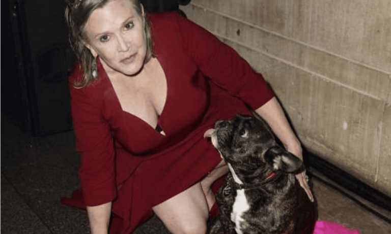 Carrie Fisher e il cane Gary: un amore senza fine