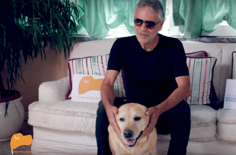 Andrea Bocelli e il cane Chopin: l'appello contro il Festival di Yulin [VIDEO]