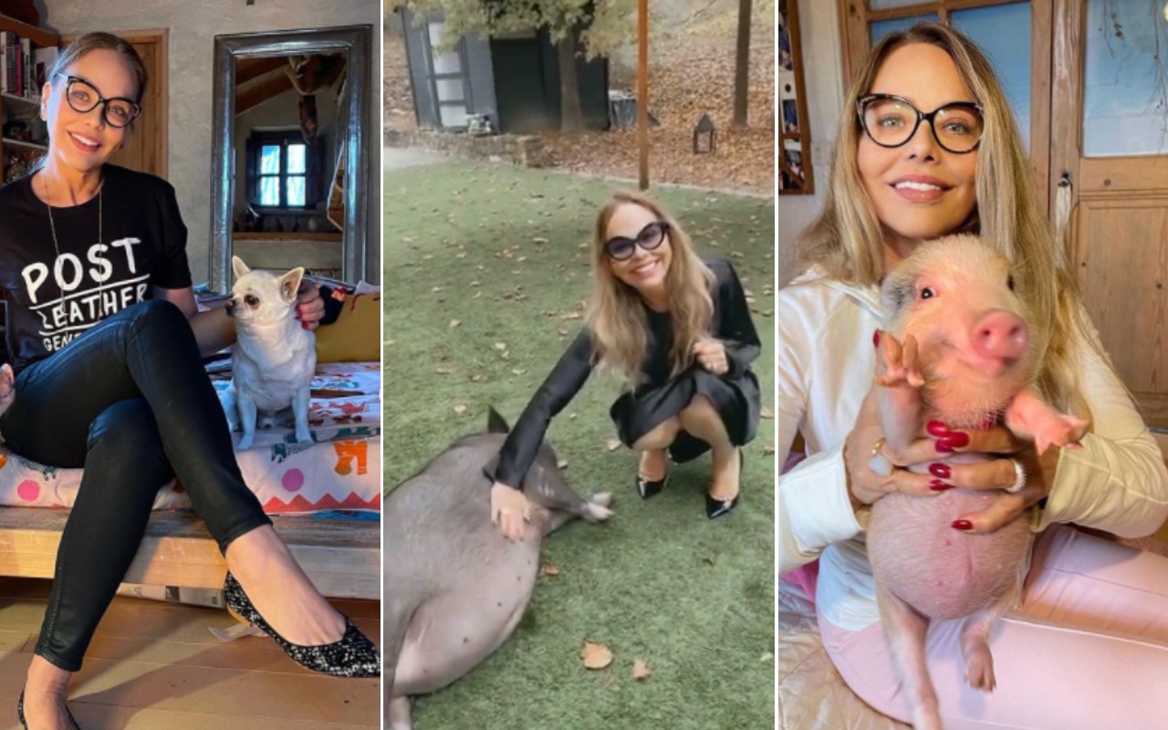 Ornella Muti e il suo amore per gli animali, dai cani ai maialini [VIDEO]
